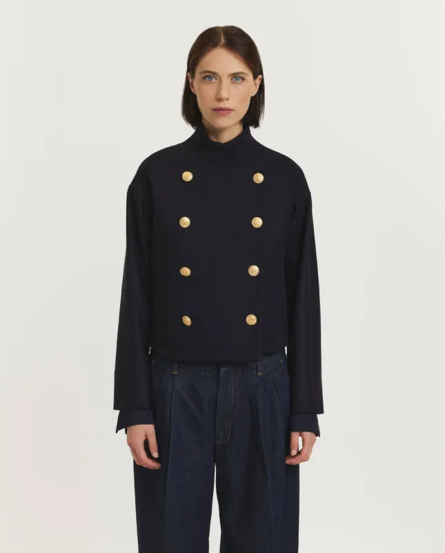 Kort wollen jack - Blauw sold by Pauw Amsterdam