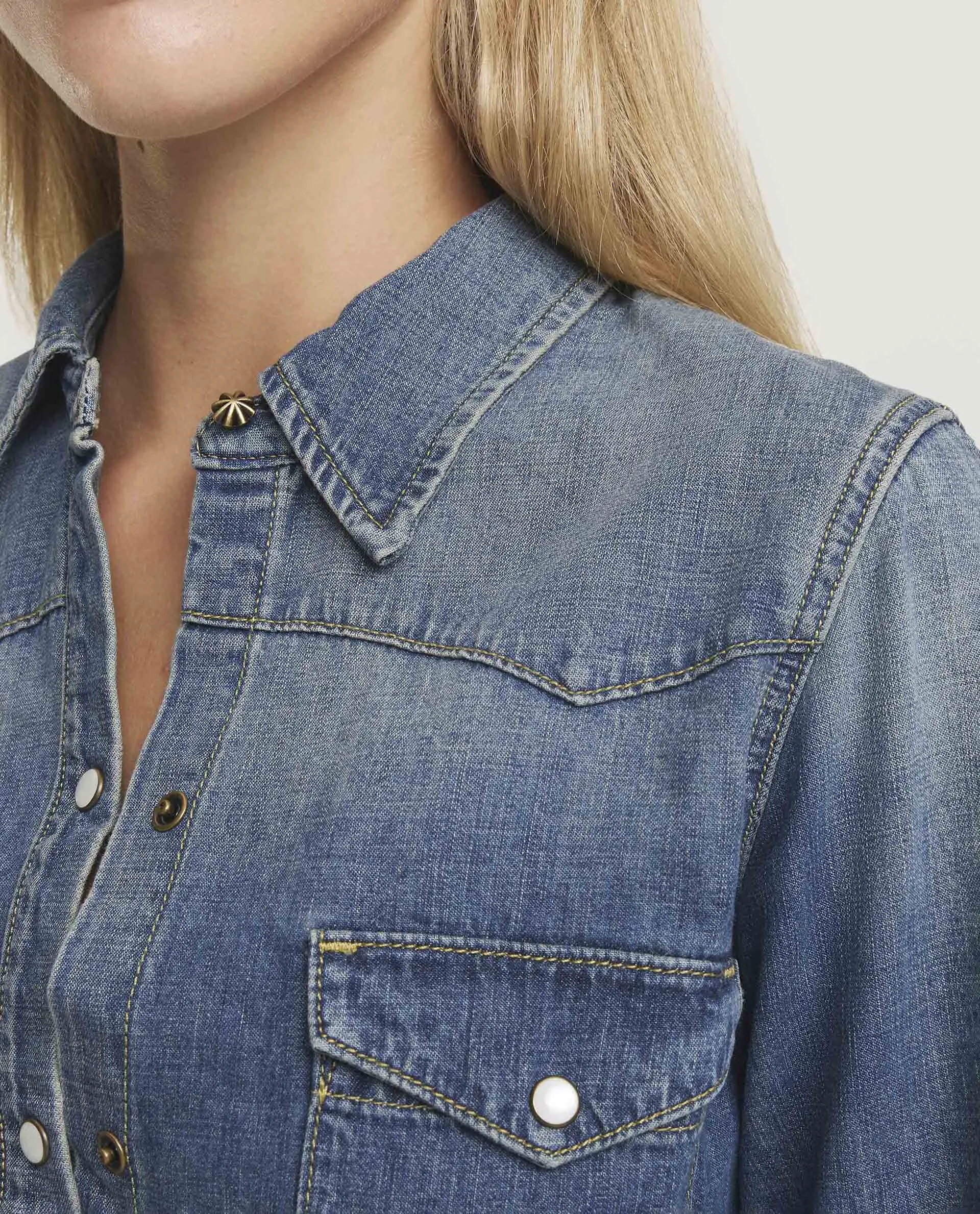 Denim blouse sold by Pauw Amsterdam product image thumbnail 5