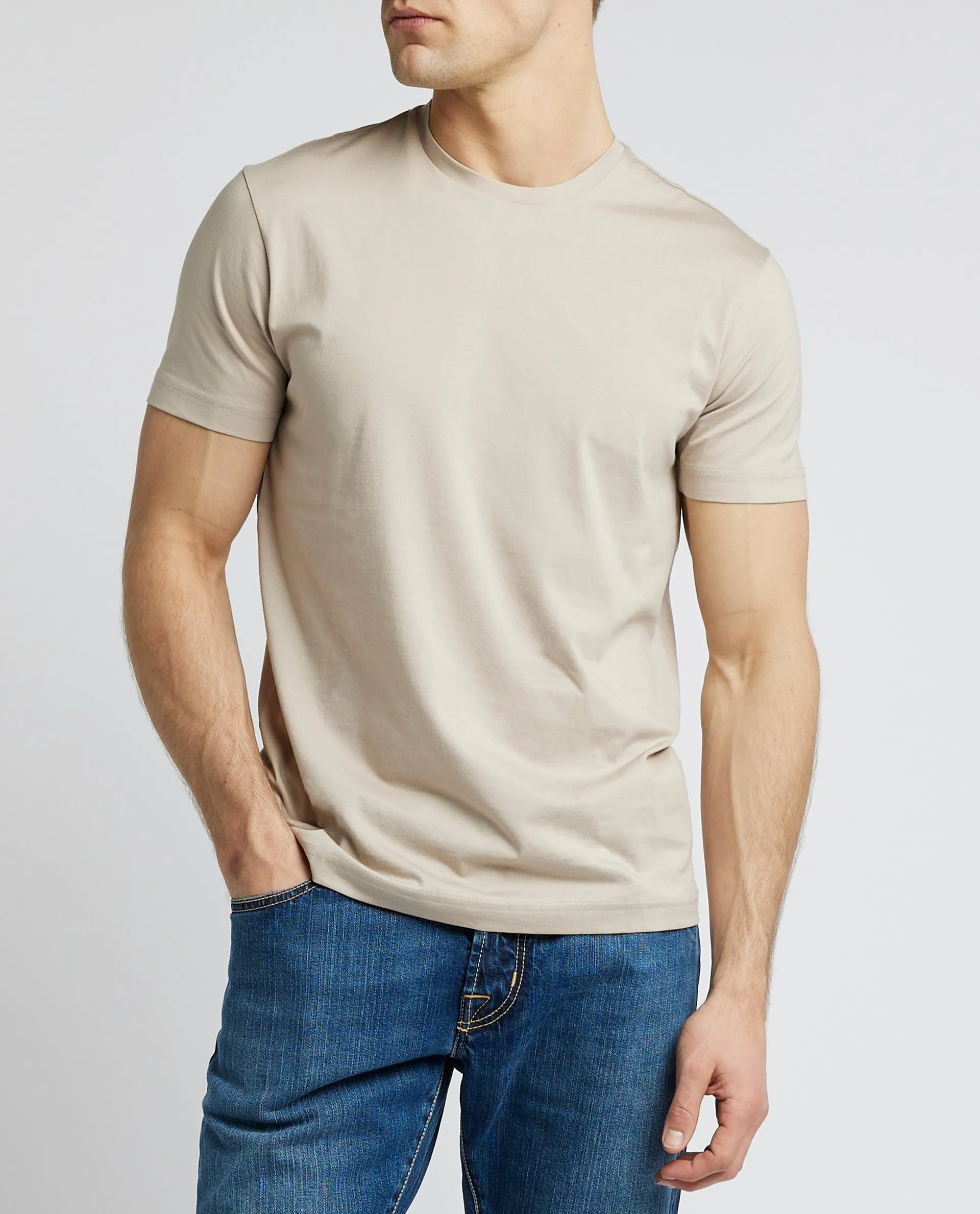 Katoenen T-shirt - Lichtbruin sold by Pauw Amsterdam product image thumbnail 2