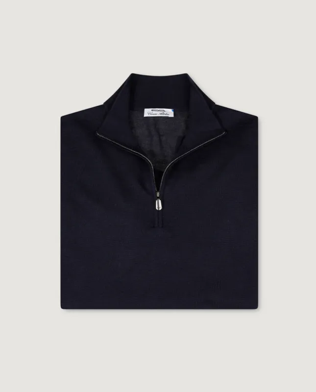 Half Zip - Donkerblauw sold by Pauw Amsterdam