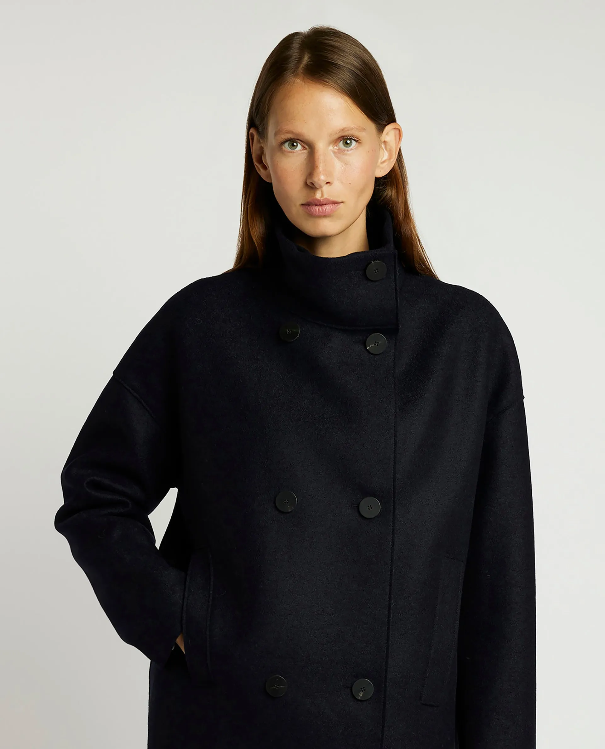 Kort wollen jasje - Donkerblauw sold by Pauw Amsterdam product image thumbnail 2