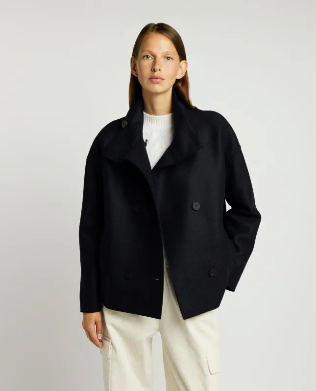 Kort wollen jasje - Donkerblauw sold by Pauw Amsterdam