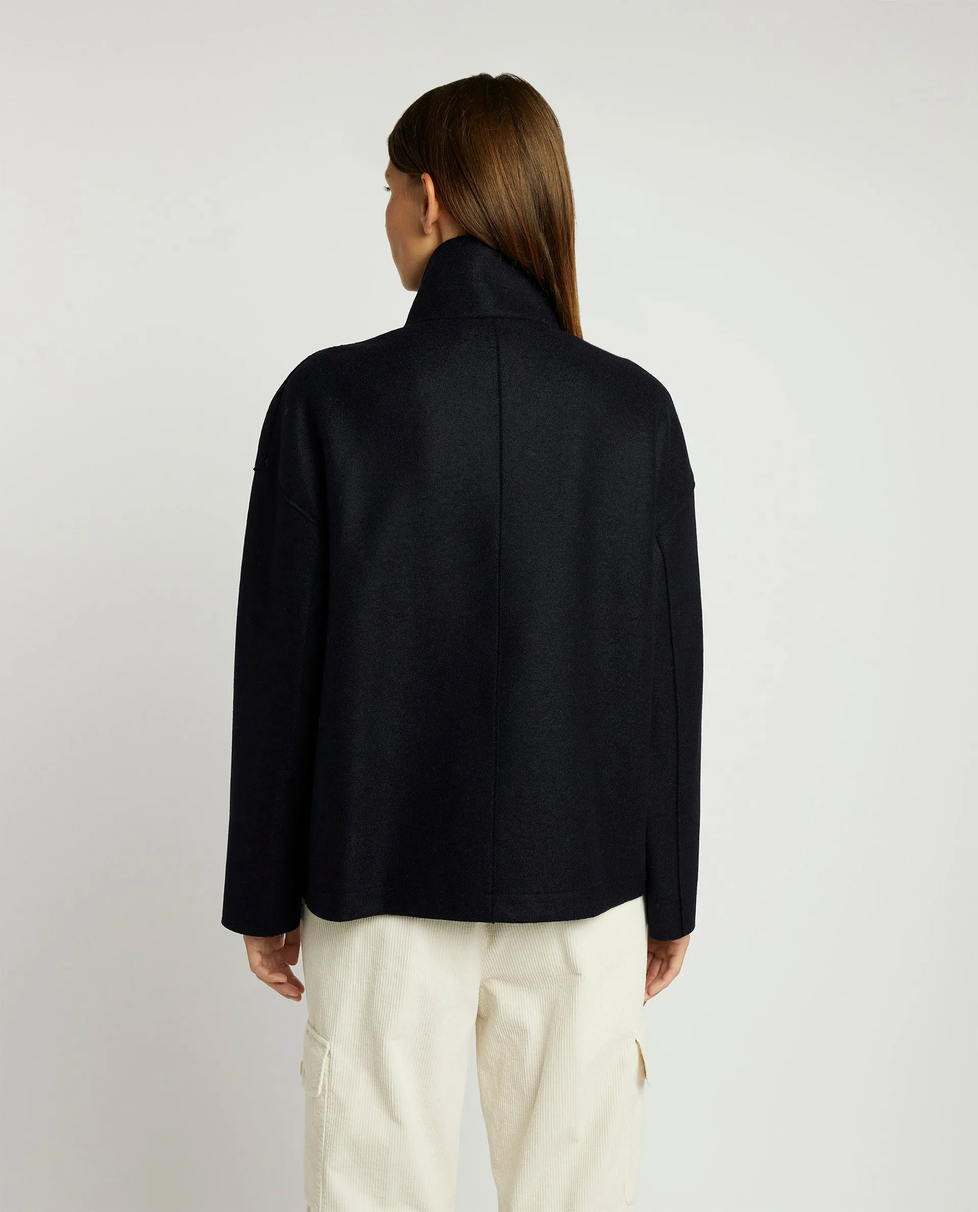 Kort wollen jasje - Donkerblauw sold by Pauw Amsterdam product image thumbnail 5