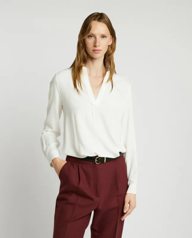 Zijde-mix blouse - Ecru sold by Pauw Amsterdam