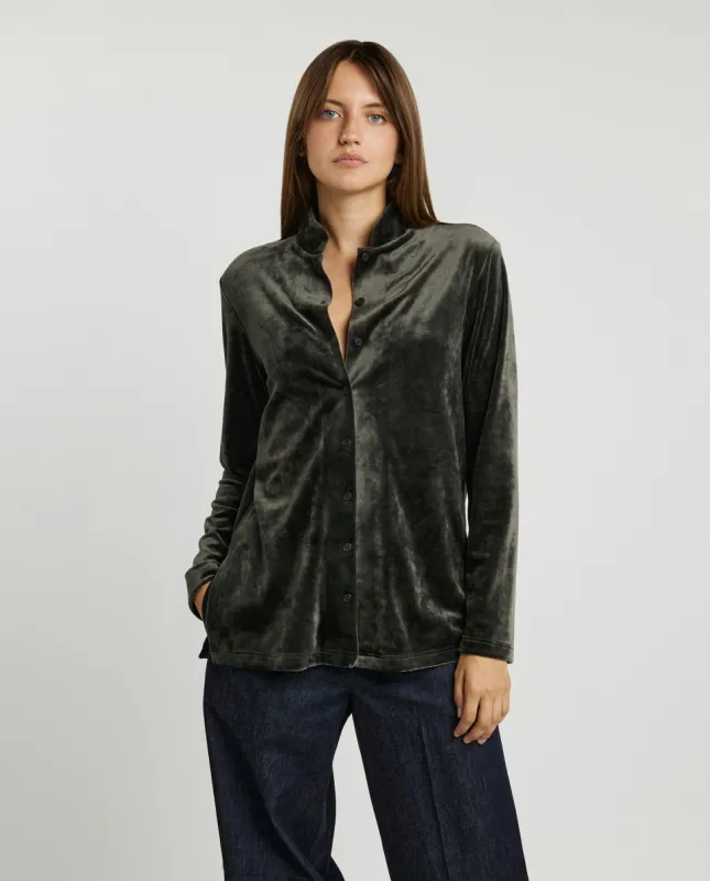 Fluwelen blouse - Groen sold by Pauw Amsterdam