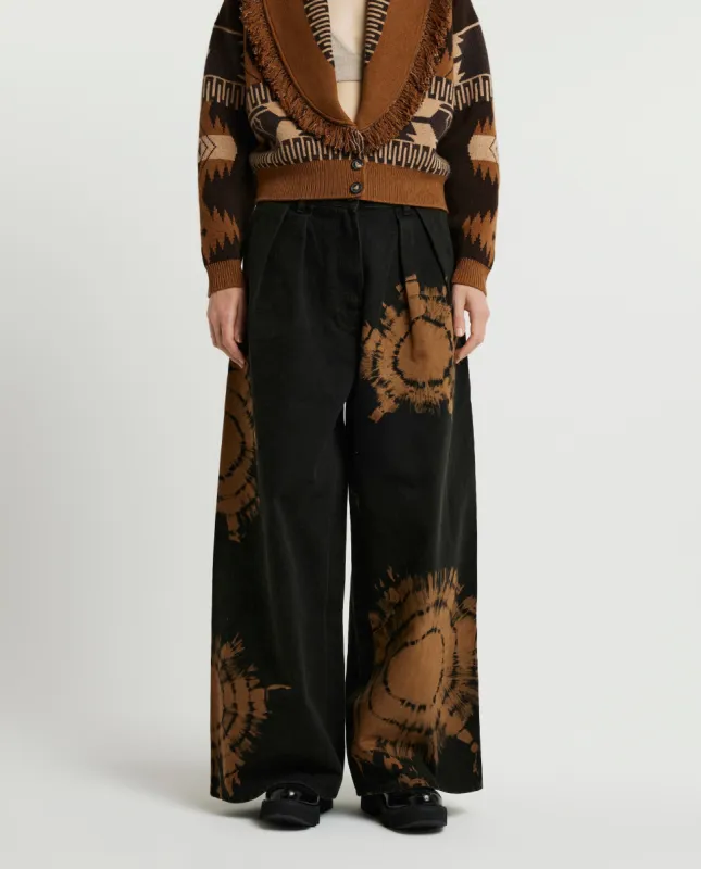 Gebreide wijd uitlopende wollen broek sold by Pauw Amsterdam