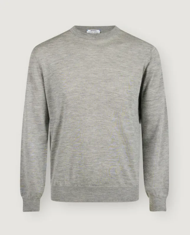 Cashmere Ronde Hals Trui - Lichtgrijs sold by Pauw Amsterdam