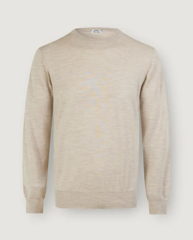 Cashmere Ronde Hals Trui - Lichtbruin sold by Pauw Amsterdam