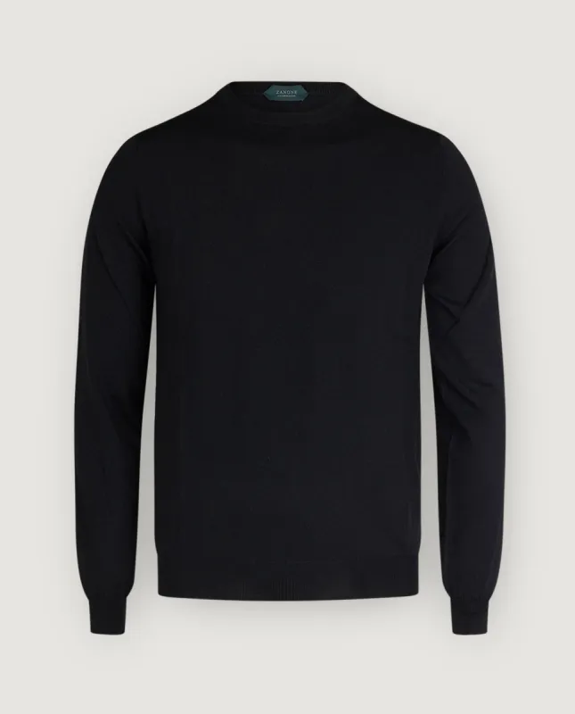 Ronde Hals Trui - Zwart sold by Pauw Amsterdam
