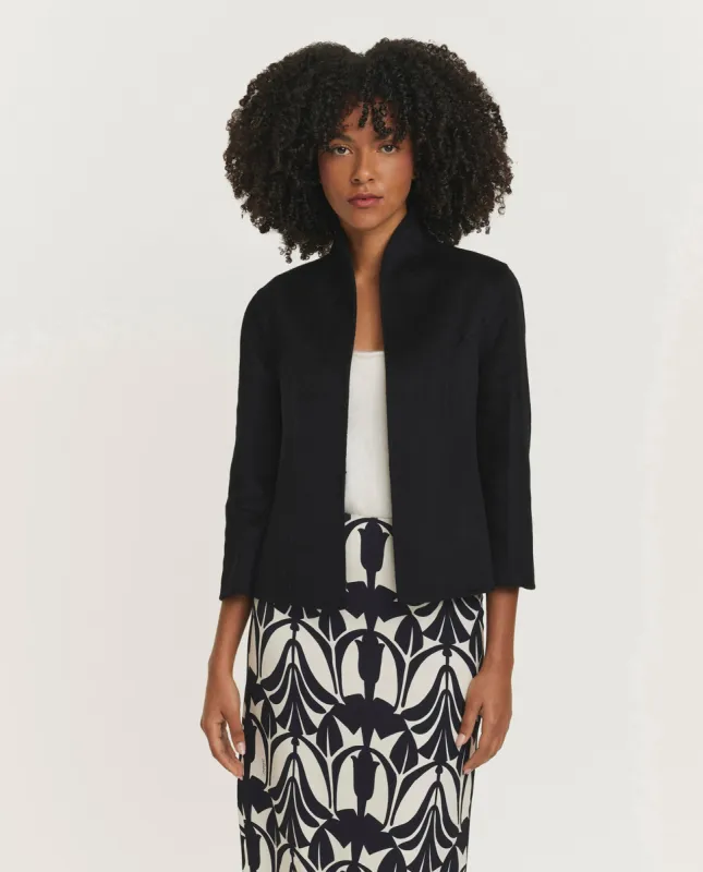 Korte double face cashmere blazer - Zwart sold by Pauw Amsterdam