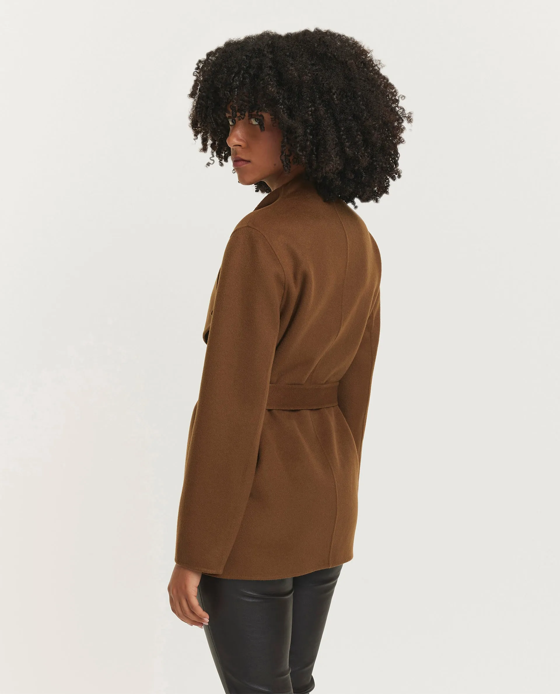 Double face cashmere jas - Bruin sold by Pauw Amsterdam product image thumbnail 5