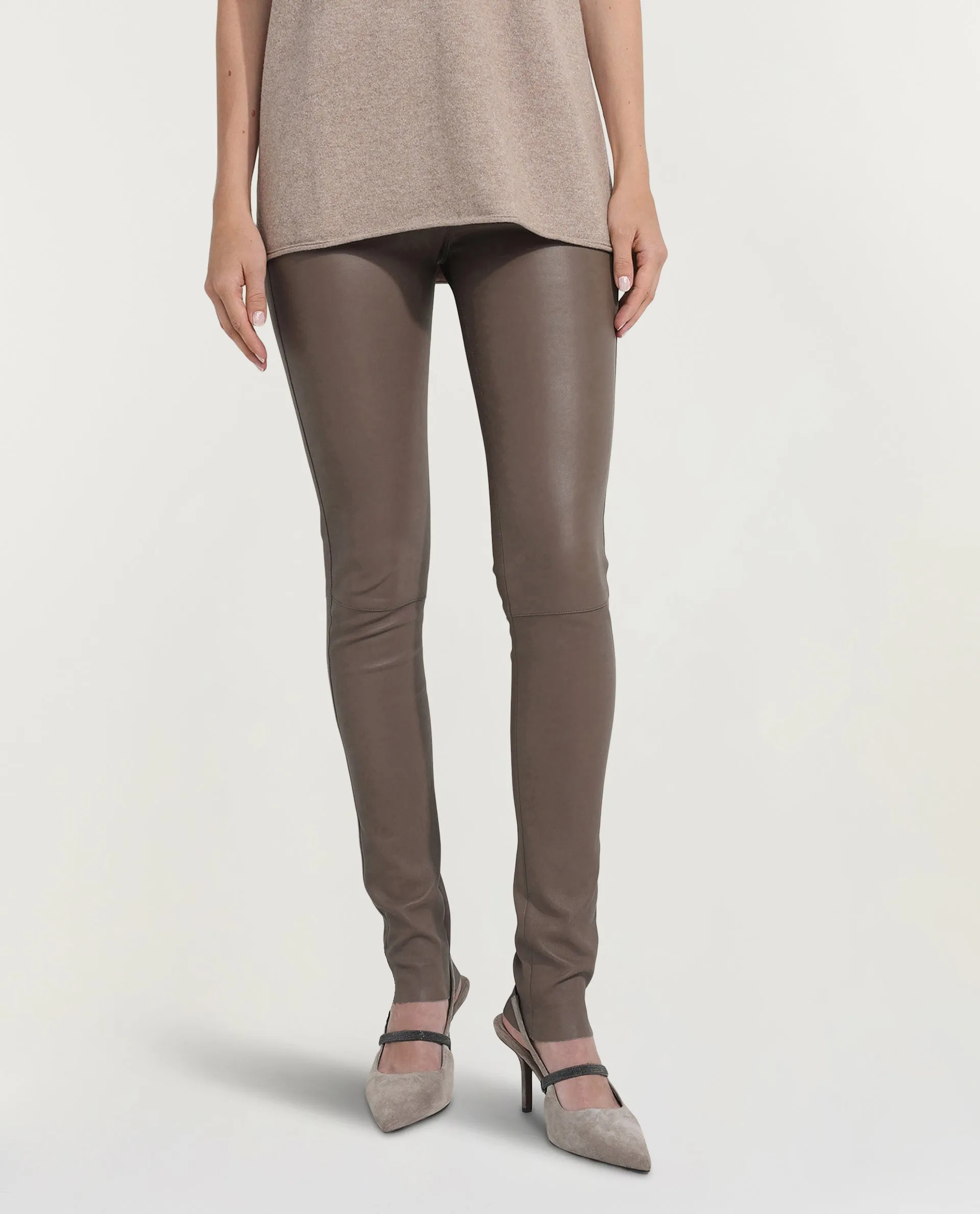 Leren legging - Bruin sold by Pauw Amsterdam product image thumbnail 2