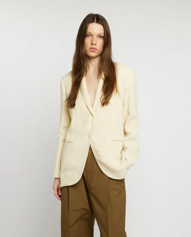Linnen mix blazer - Ecru sold by Pauw Amsterdam
