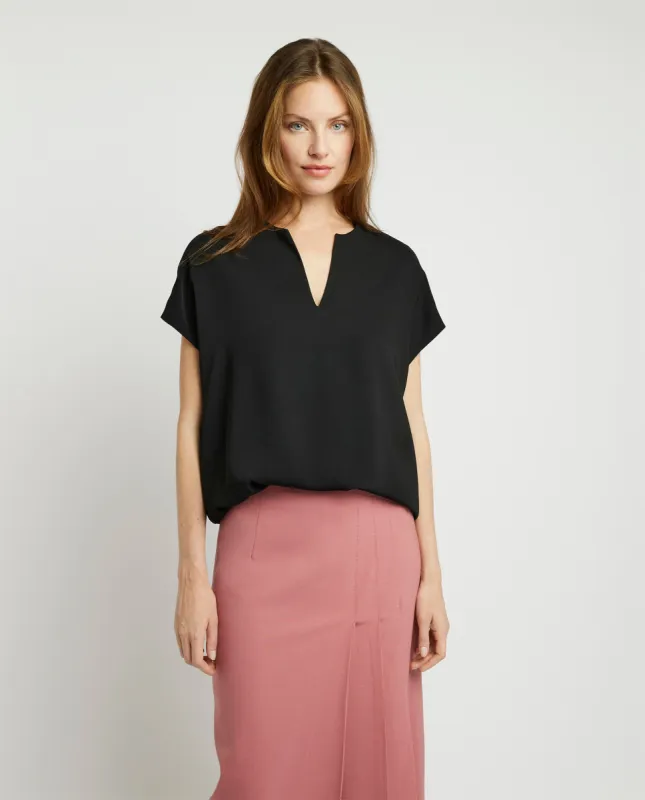 Top met v-hals - Zwart sold by Pauw Amsterdam