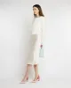 Satijnen Midi Rok - Ecru sold by Pauw Amsterdam