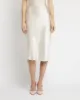 Satijnen Midi Rok - Ecru sold by Pauw Amsterdam