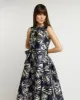 Midi jurk met ceintuur - Blauw sold by Pauw Amsterdam