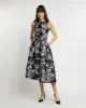 Midi jurk met ceintuur - Blauw sold by Pauw Amsterdam