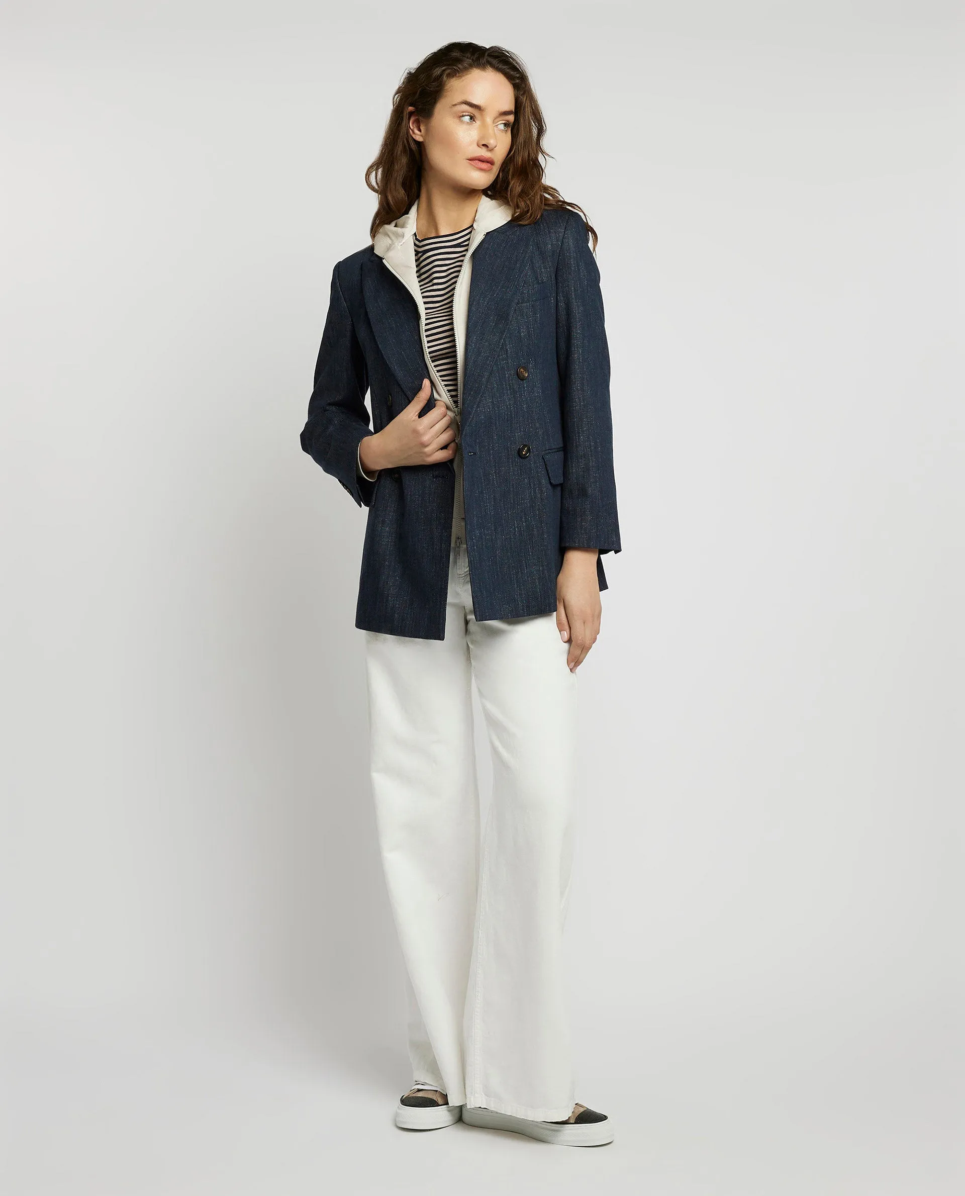 Katoen-zijden vest met capuchon sold by Pauw Amsterdam product image thumbnail 4