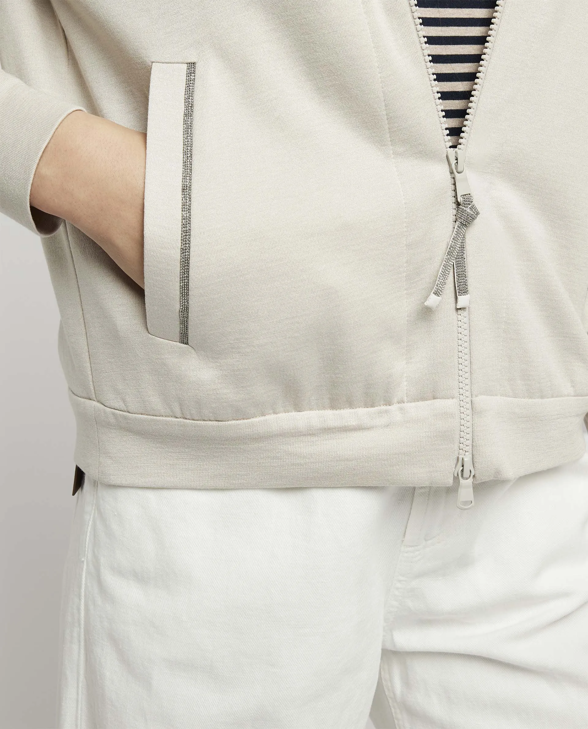 Katoen-zijden vest met capuchon sold by Pauw Amsterdam product image thumbnail 5