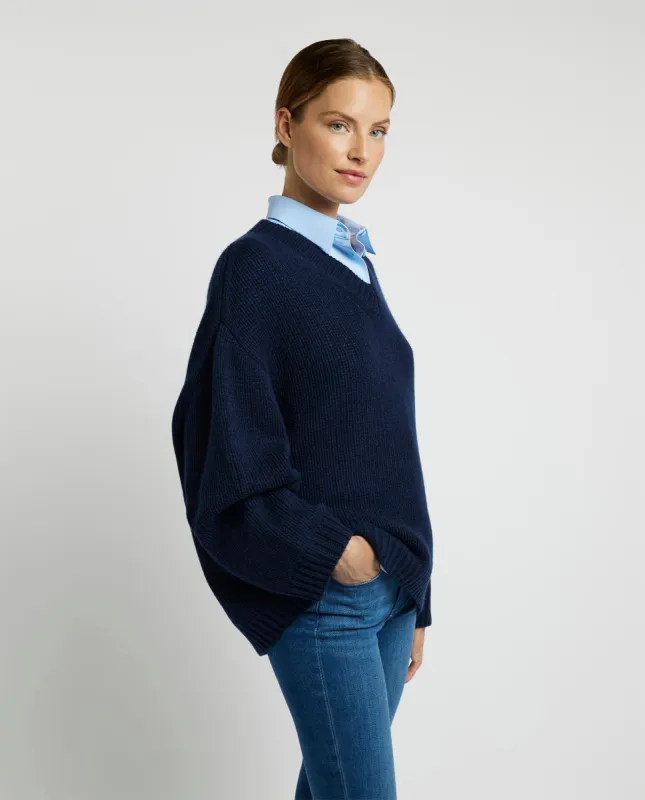 Wol Cashmere Trui - Donkerblauw sold by Pauw Amsterdam
