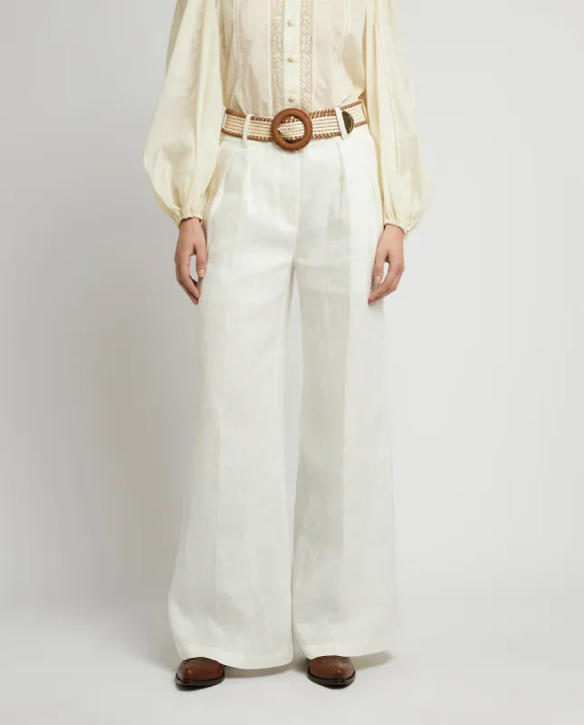 Wijde linnen broek sold by Pauw Amsterdam