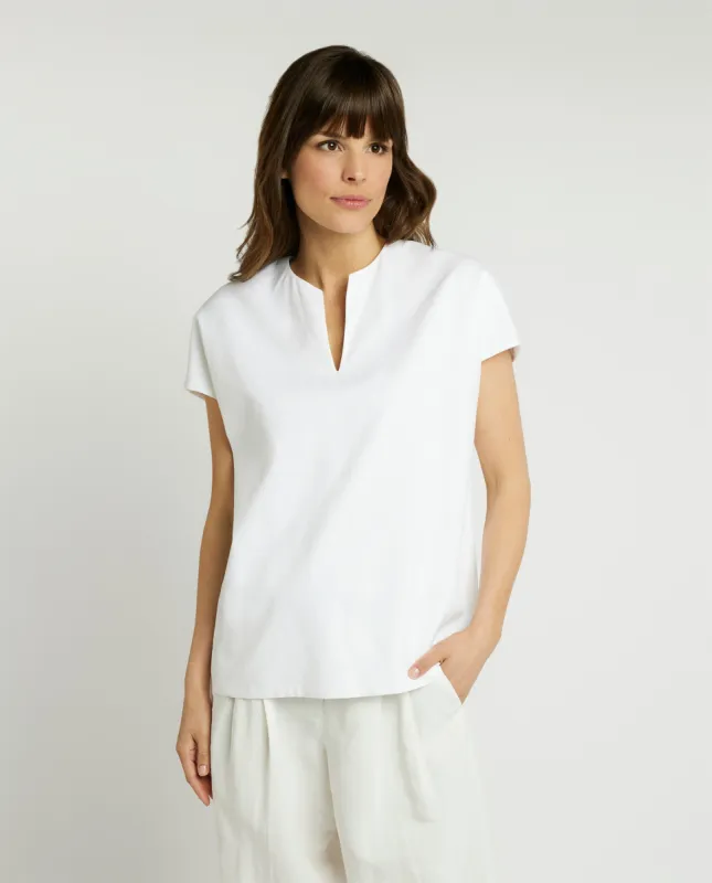 Katoenen top met kapmouwtjes sold by Pauw Amsterdam