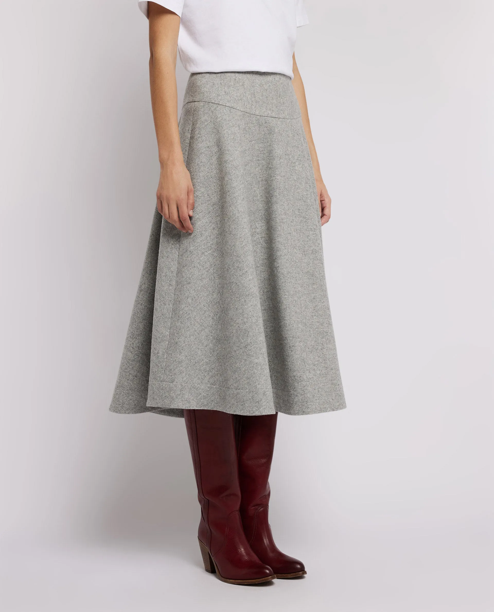 Wollen midi rok - Grijs sold by Pauw Amsterdam product image thumbnail 2