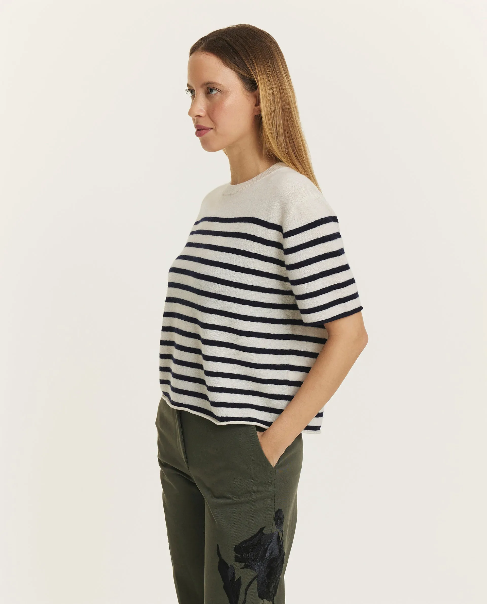 Cashmere T-shirt - Ecru sold by Pauw Amsterdam product image thumbnail 4