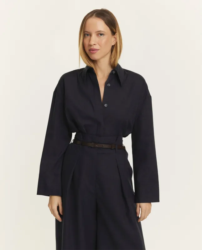 Wollen blouse - Donkerblauw sold by Pauw Amsterdam