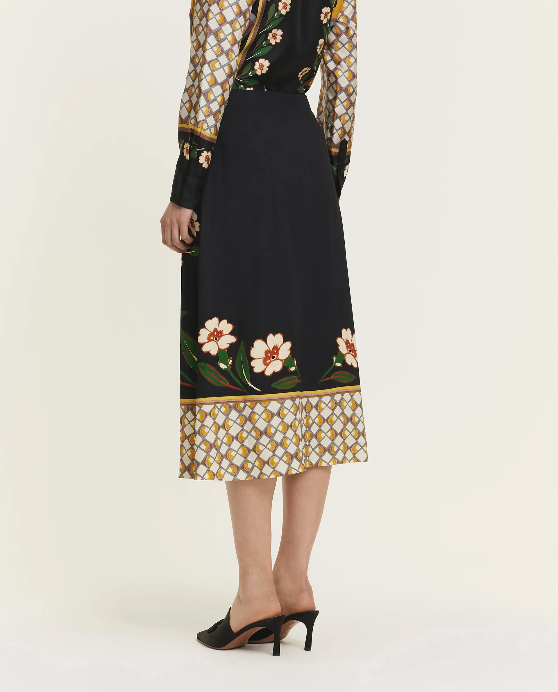 Satijnen midi rok - Zwart sold by Pauw Amsterdam product image thumbnail 5