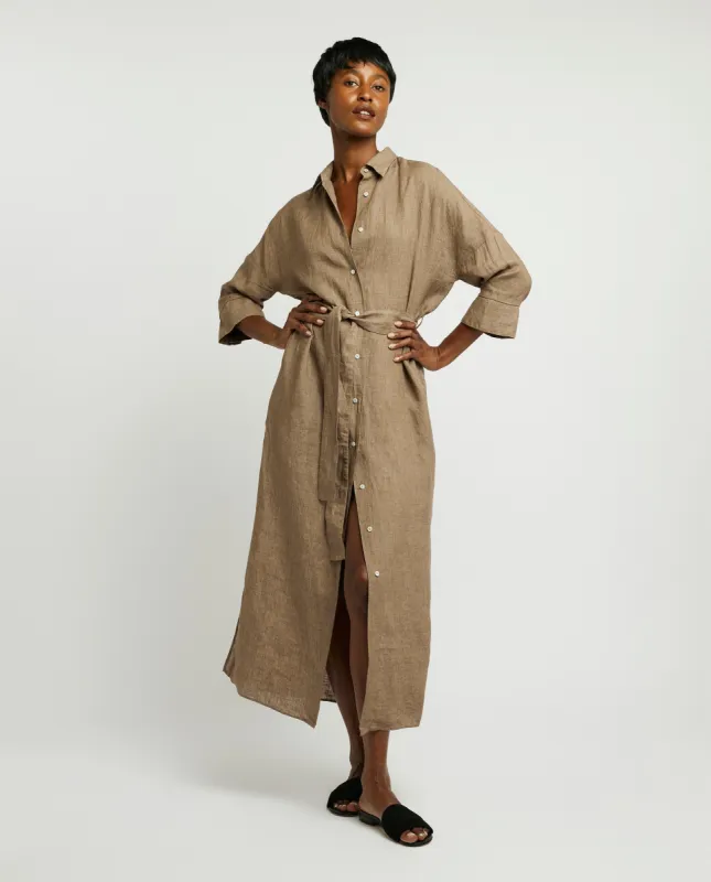Linnen midi jurk sold by Pauw Amsterdam