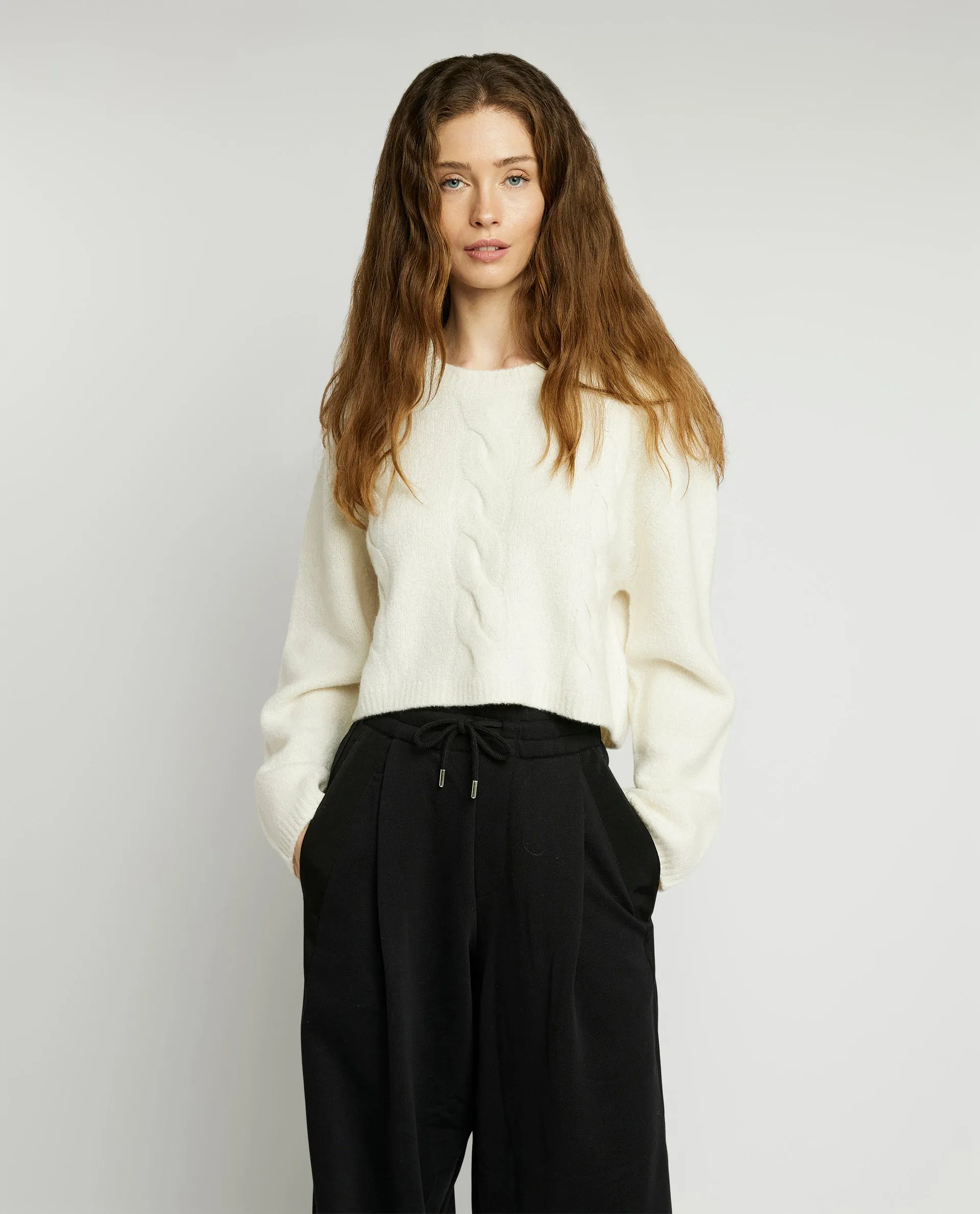 Cashmere kabeltrui - Ecru sold by Pauw Amsterdam product image thumbnail 2