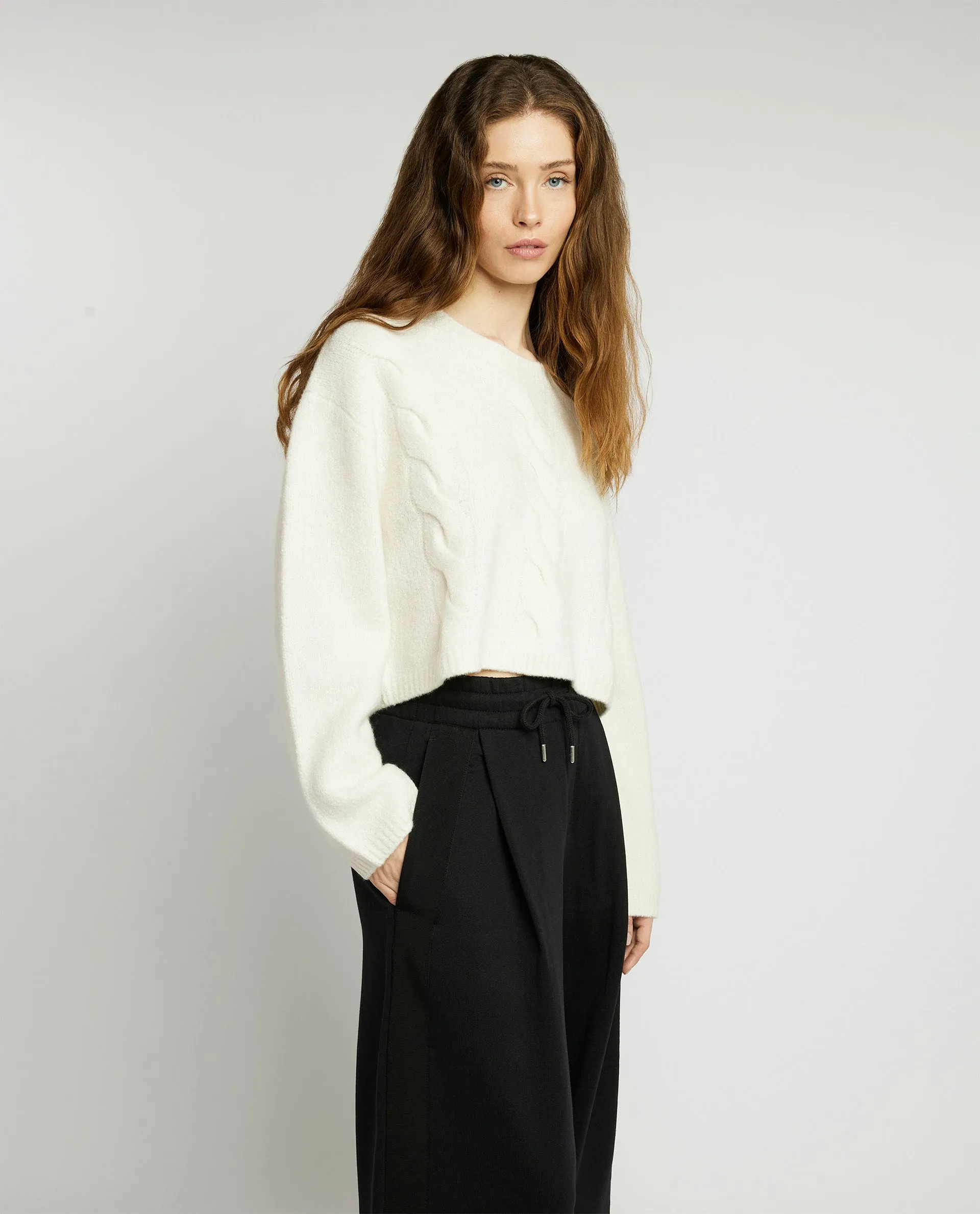 Cashmere kabeltrui - Ecru sold by Pauw Amsterdam product image thumbnail 3