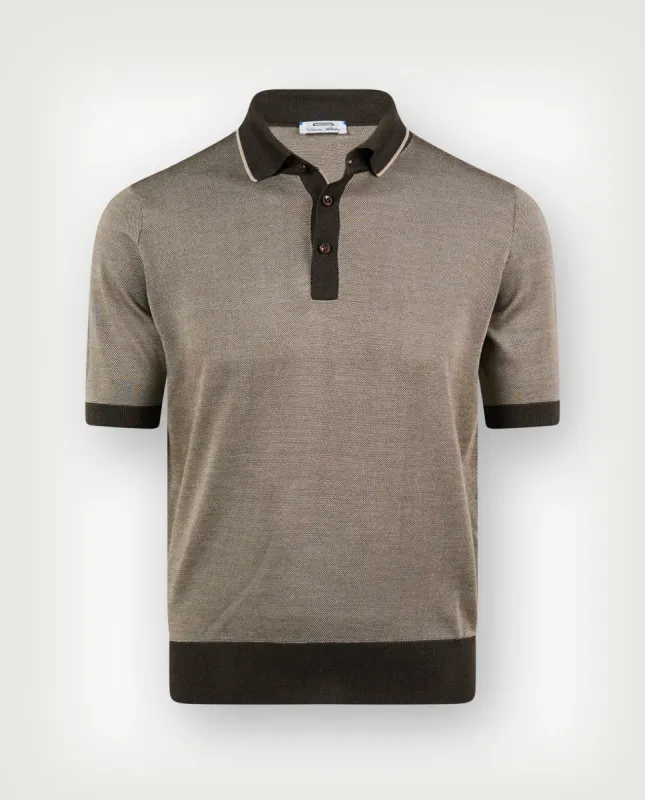 Zijde Contrast Poloshirt sold by Pauw Amsterdam