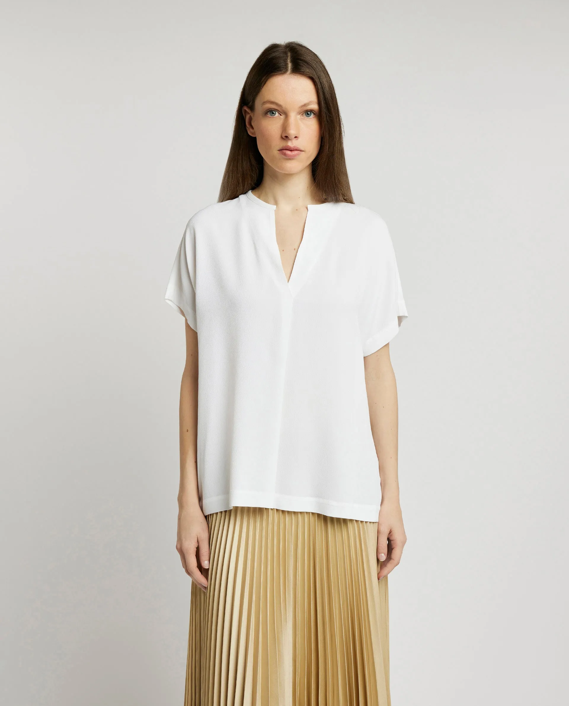 Zijden-mix top sold by Pauw Amsterdam