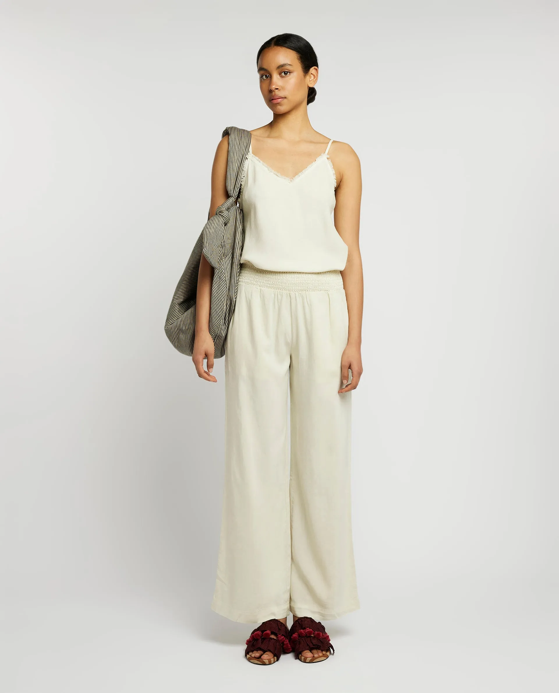 Soepele Wijde Broek - Ecru sold by Pauw Amsterdam product image thumbnail 4