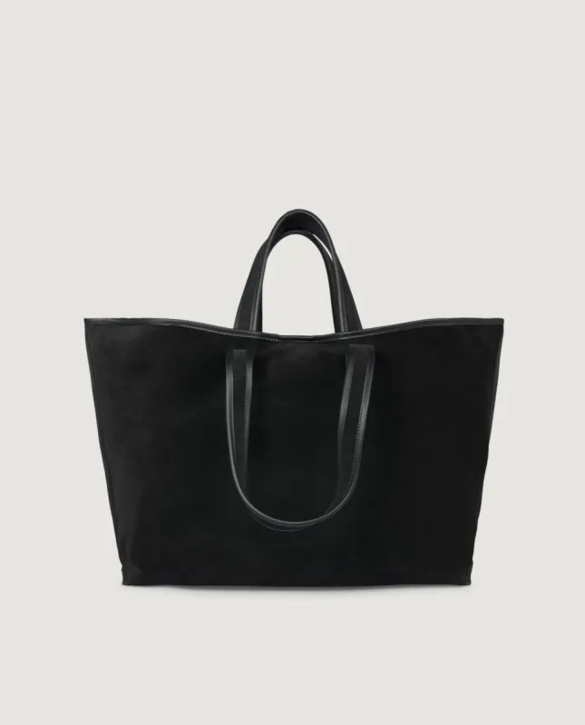 Suède Tote Tas - Zwart sold by Pauw Amsterdam