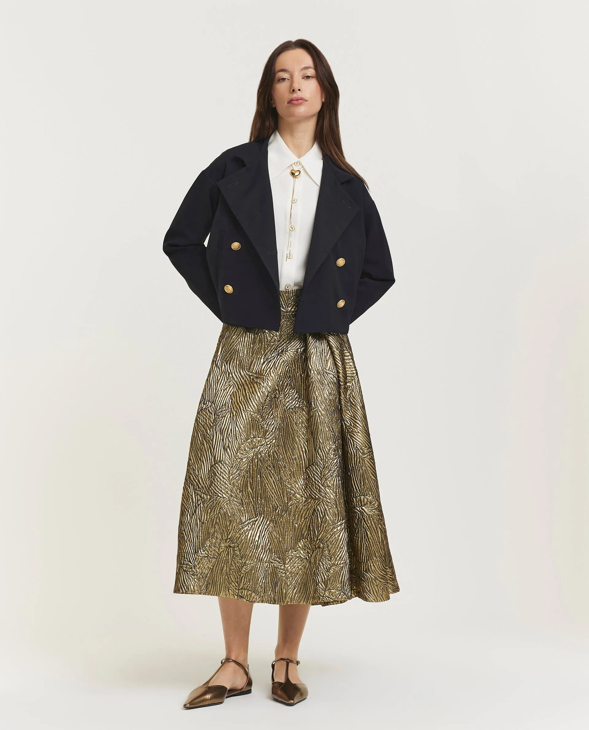 Volumineuze midi rok sold by Pauw Amsterdam