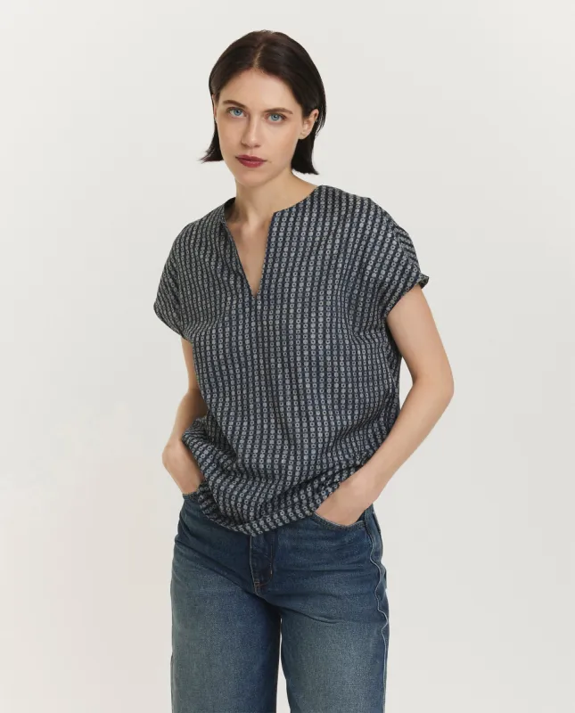 Katoenen top met kapmouwen sold by Pauw Amsterdam