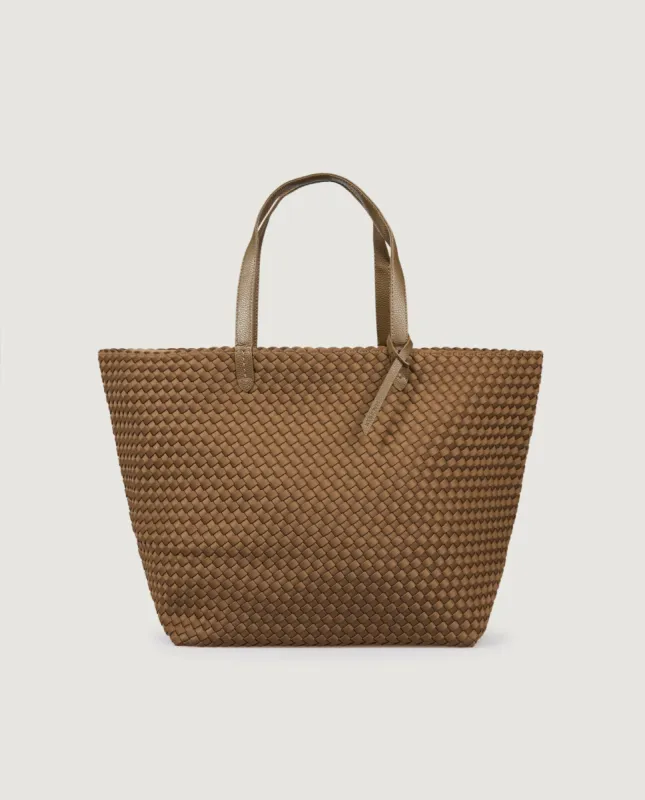 Grote geweven shopper - Bruin sold by Pauw Amsterdam