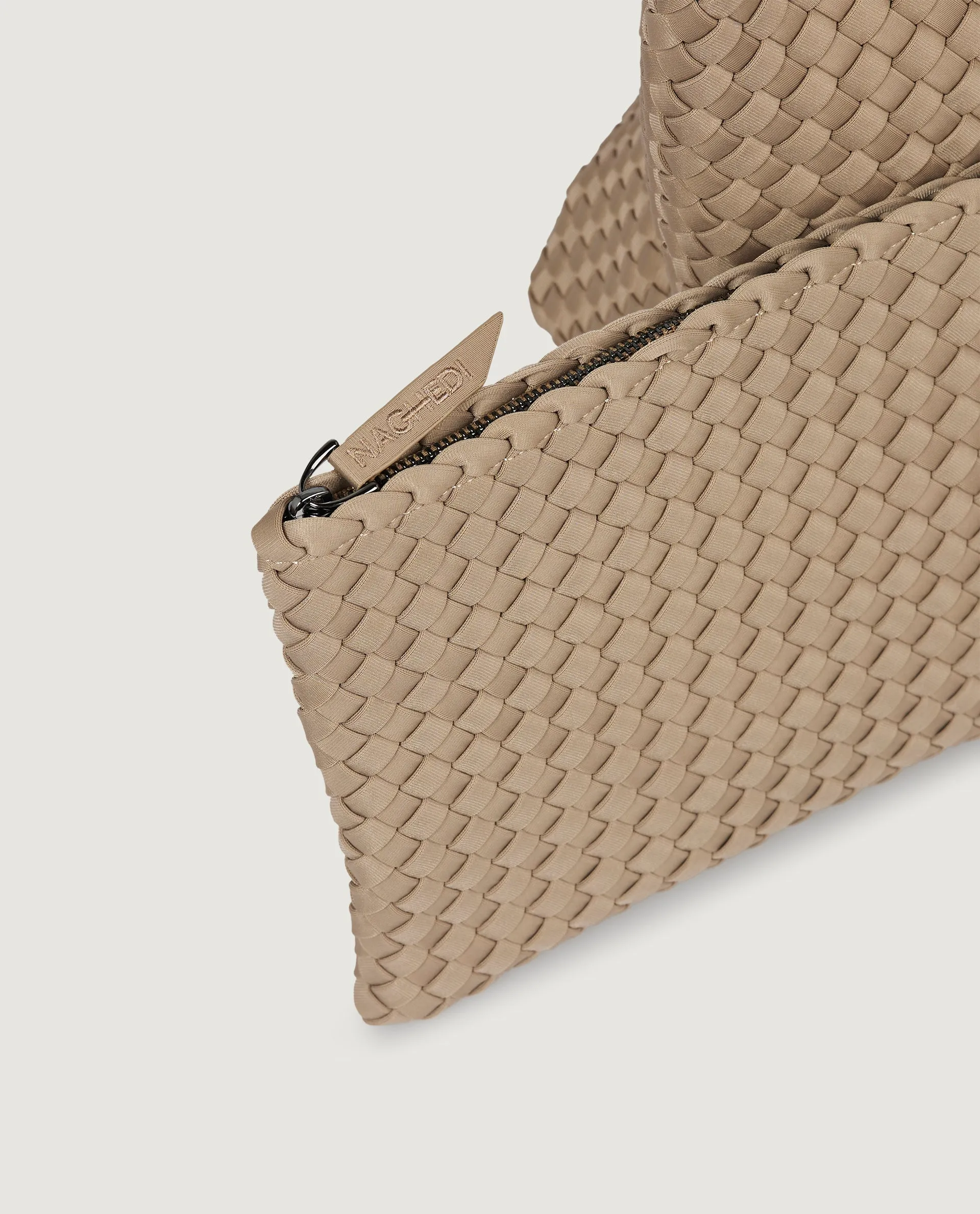 Medium geweven shopper - Lichtbruin sold by Pauw Amsterdam product image thumbnail 4