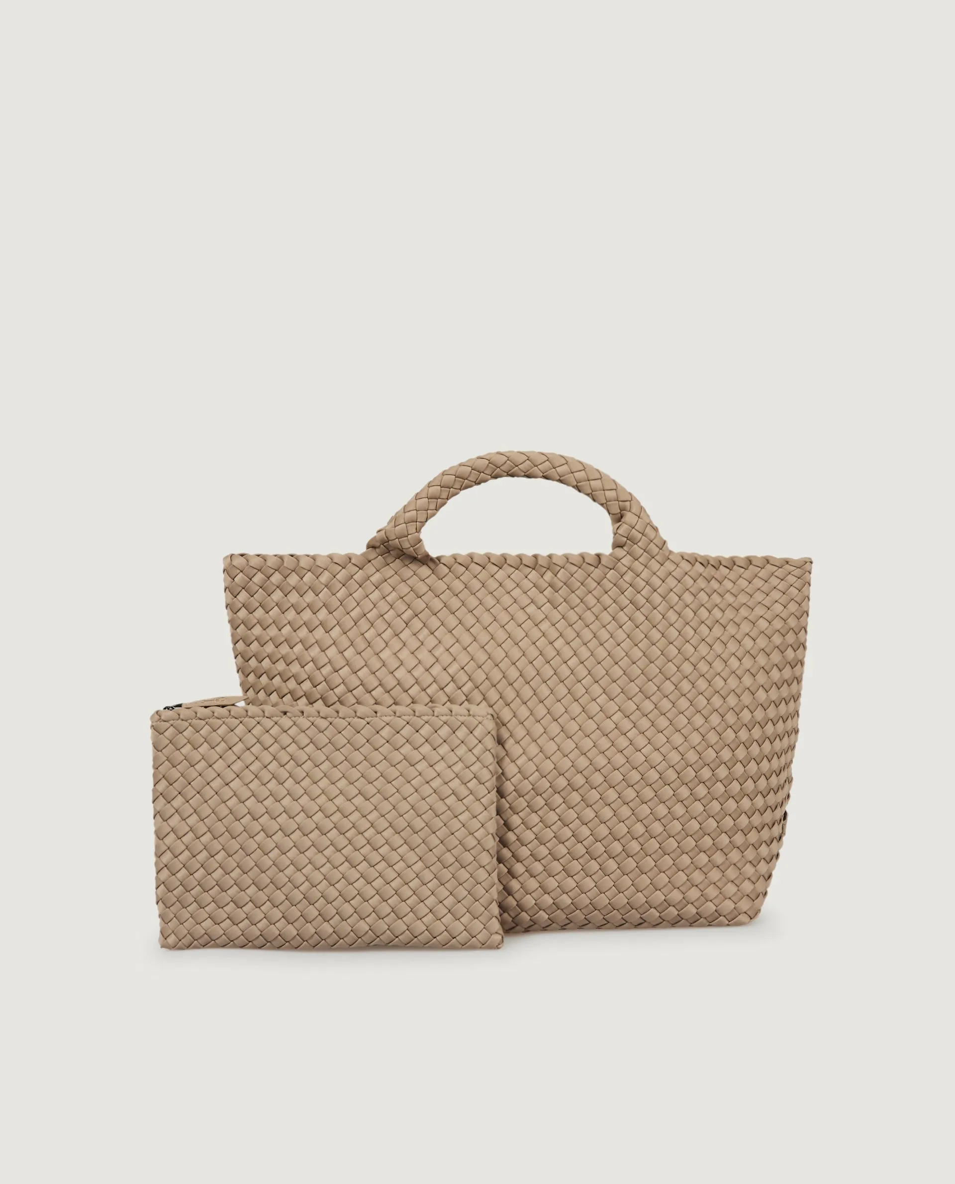 Medium geweven shopper - Lichtbruin sold by Pauw Amsterdam