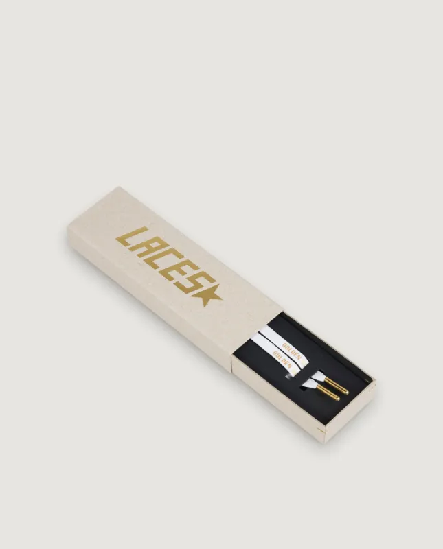 Golden Goose logo veters - Wit sold by Pauw Amsterdam