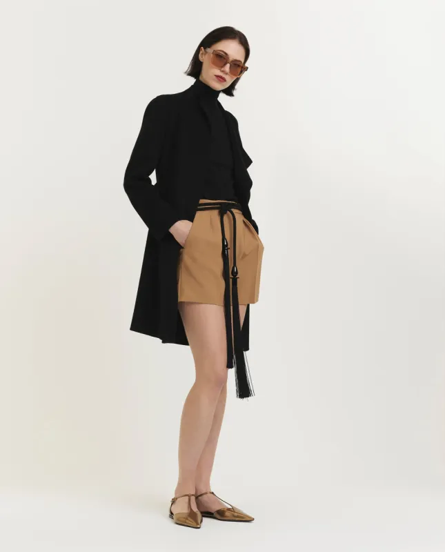 Stretch-wollen shorts - Bruin sold by Pauw Amsterdam