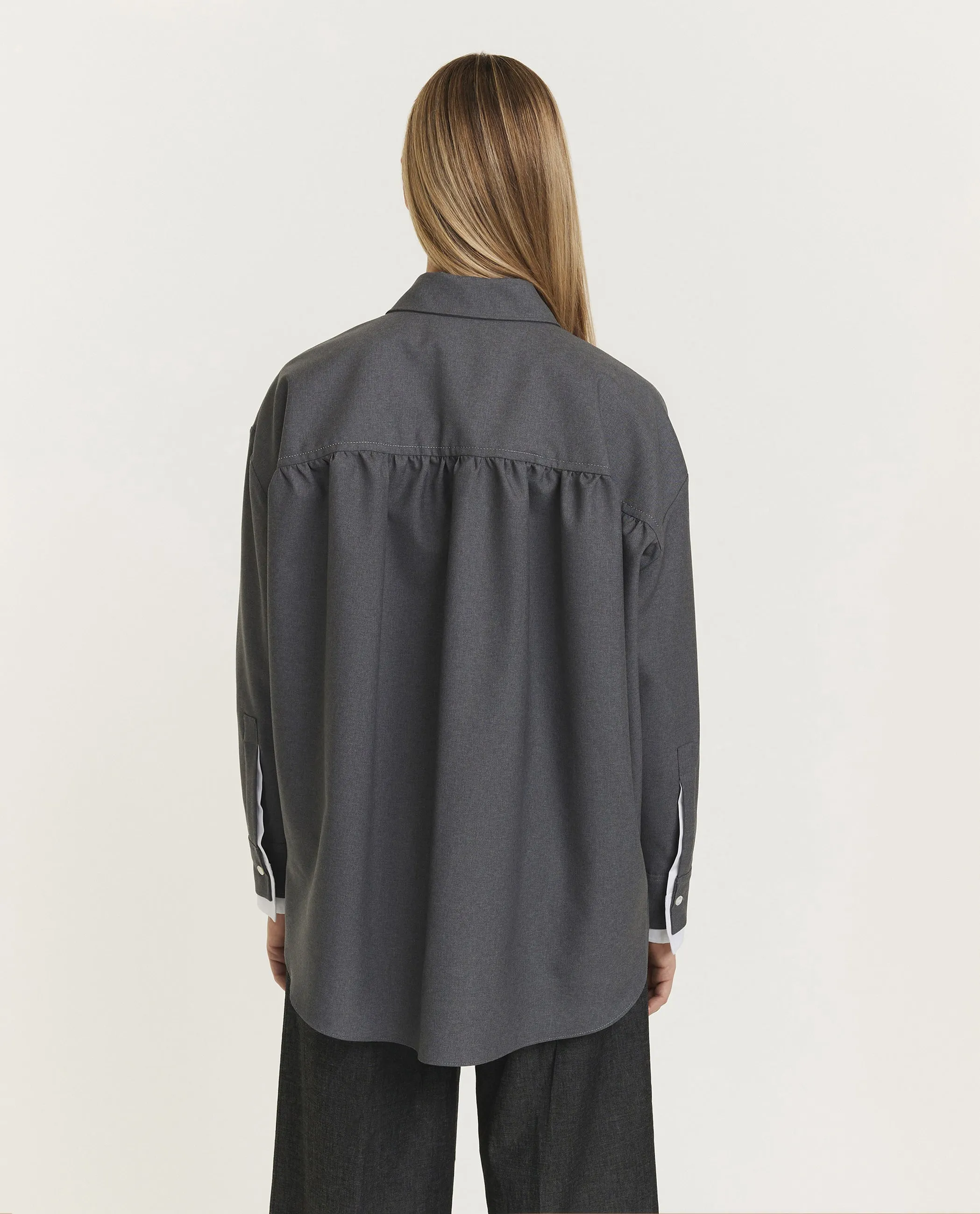 Oversized wollen blouse sold by Pauw Amsterdam product image thumbnail 5