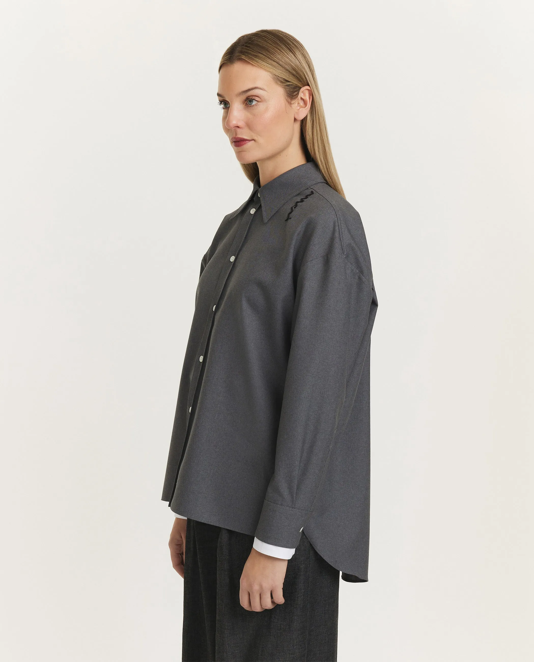 Oversized wollen blouse sold by Pauw Amsterdam product image thumbnail 4