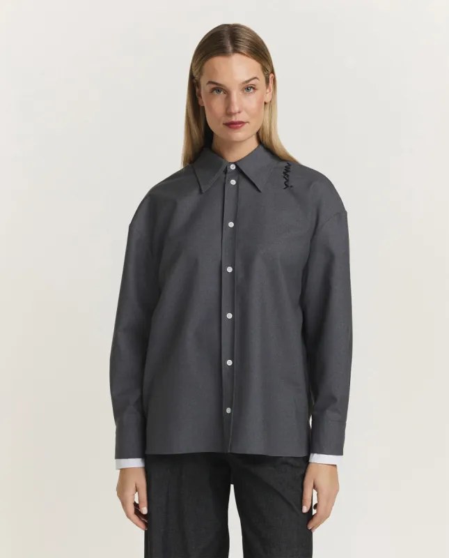 Oversized wollen blouse sold by Pauw Amsterdam