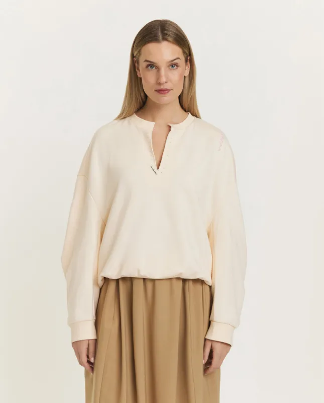 Katoenen sweater met V-hals made by Marni