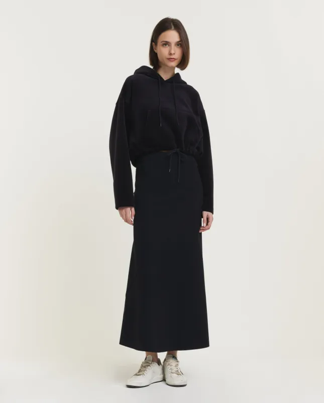 Midi rok - Donkerblauw sold by Pauw Amsterdam